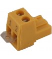 CONECTOR-CONTRA TOPONE 2 polos amarillo con puente